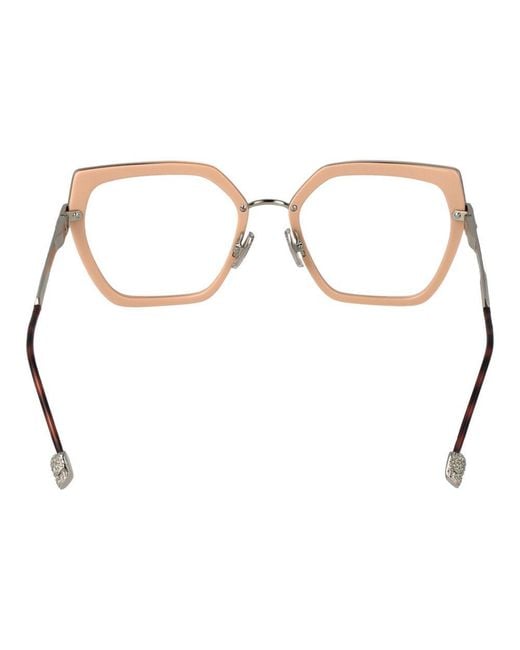 Philipp Plein Metallic Metal & Plastic Glasses (Frames) for men