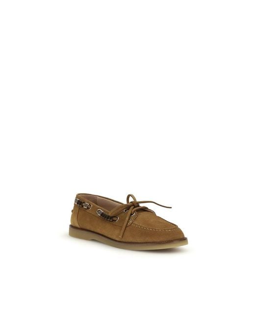 Pinko Natural Brown Calf Leather Bos Taurus Slip