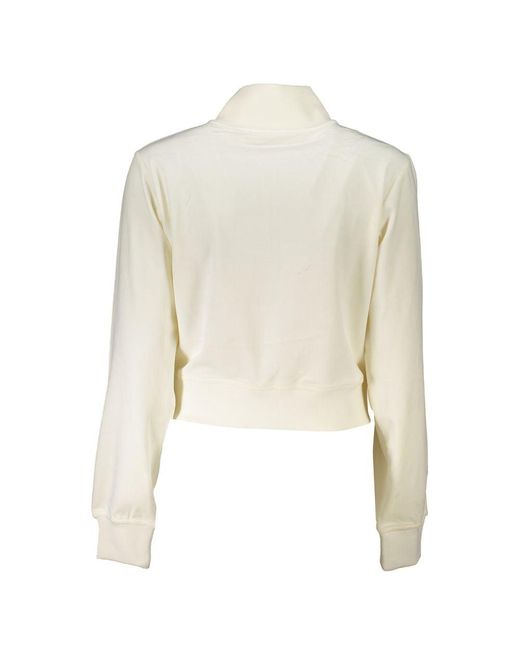 Guess Natural Chenille Long-Sleeve Sweater With Rhinestone Detail