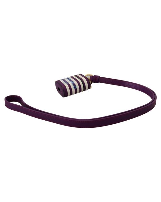 Dolce & Gabbana Purple Chic Leather Airpods Case