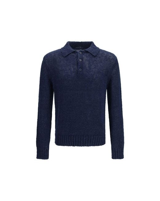 sunflower Blue Cotton Polo Shirt for men