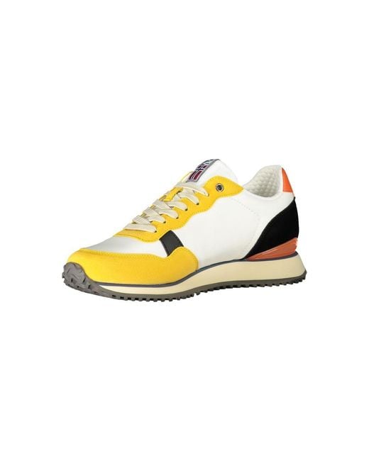 Napapijri Yellow Polyester Sneaker for men