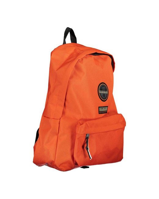 Napapijri Orange Eco-Chic Backpack For The Modern Explorer for men