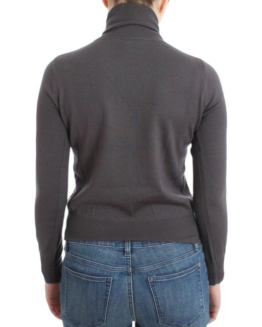 John Galliano Multicolor Turtleneck Cotton Sweater Brown Sig11968