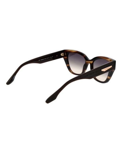 Trussardi Black Brown Acetate Sunglasses