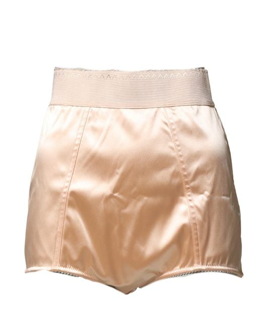 Dolce & Gabbana Natural Beige Silk Blend High Waist Girdle Panty Underwear