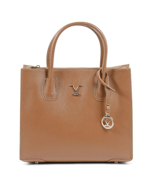 19V69 Italia by Versace Brown Leather Tote Bag