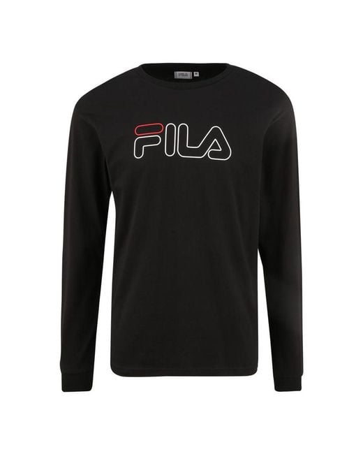 Fila Black Cotton Sweatshirt for men