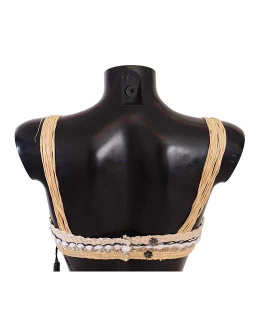 Dolce & Gabbana Black Chic Crochet Cropped Top