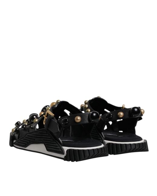 Dolce & Gabbana Black Flat Sandals for men