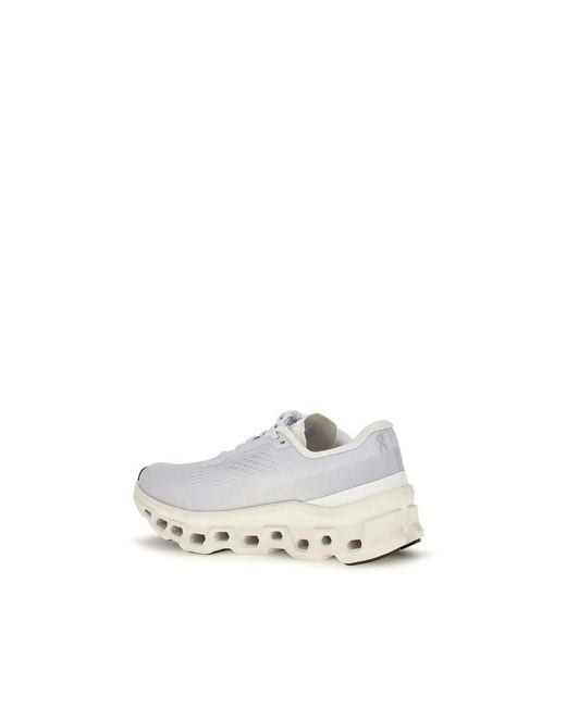 On Shoes White Purple Recycled Polyester Athletic Sneakers