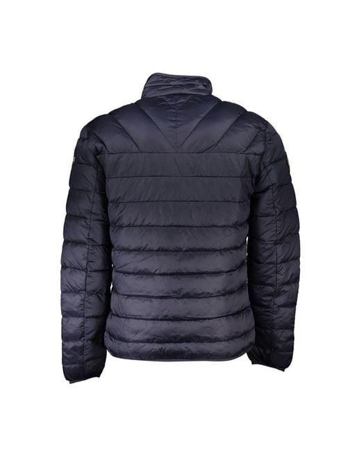 Napapijri Blue Chic Long Sleeve Jacket With Ample Pockets for men