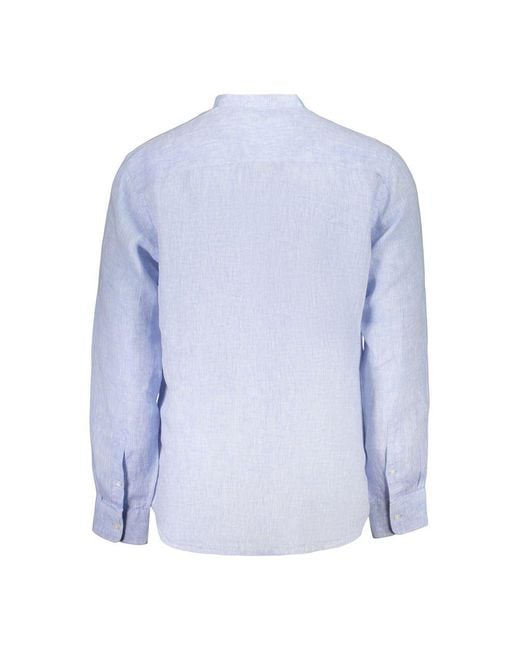 North Sails Blue Azzurro Linen Men's Shirt for men