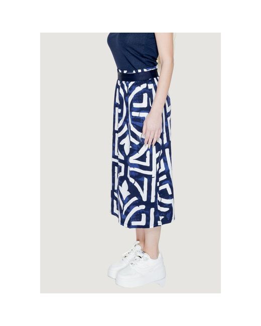 Street One Blue Viscose Skirt