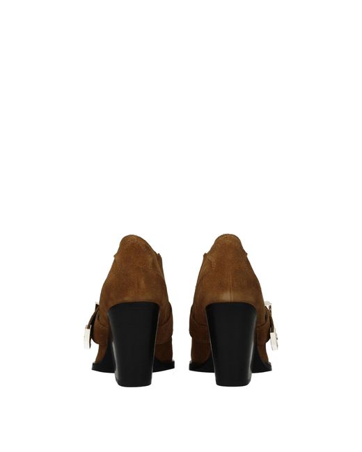 Versace Jeans Brown Leather Ankle Boots