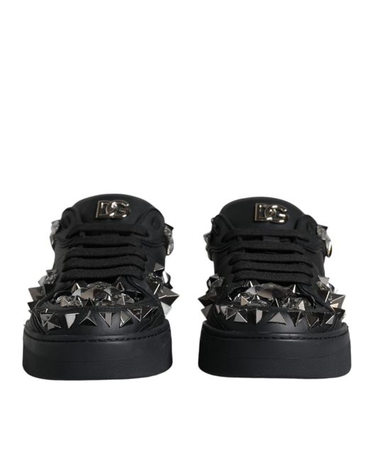 Dolce & Gabbana Black Studded Low Top Men Sneakers Shoes for men