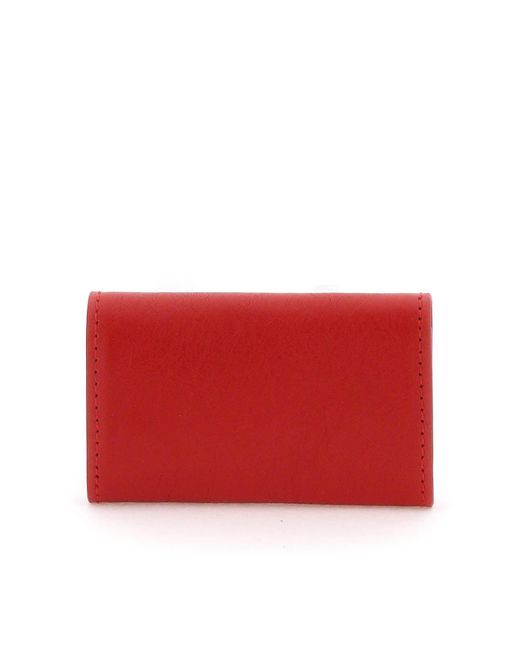 Il Bisonte Red Leather Key Holder