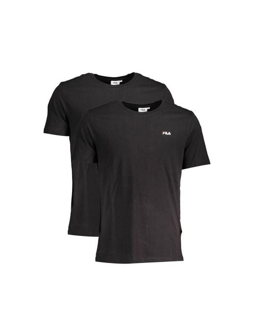 Fila Black Cotton Tshirt for men