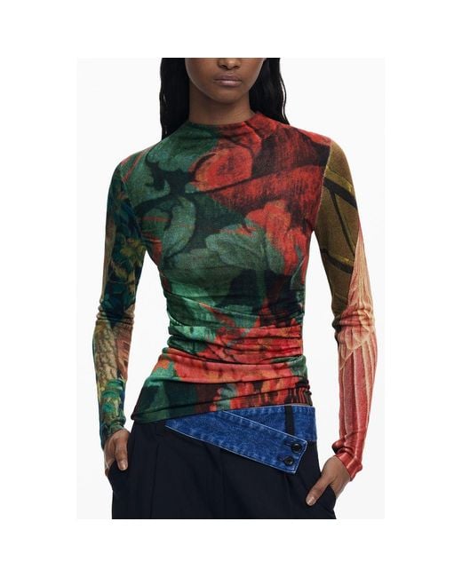 Desigual Green Viscose Sweater