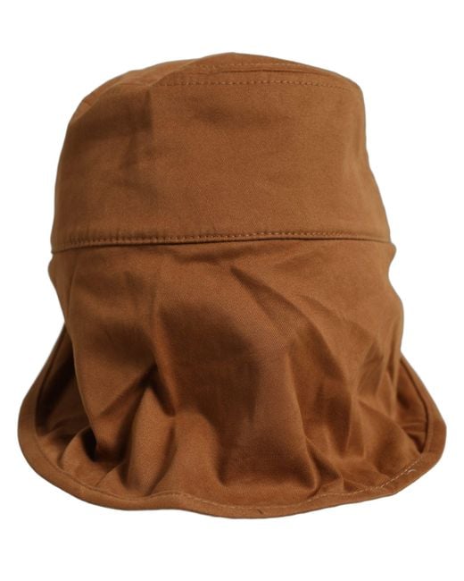 Dolce & Gabbana Black Men Brown Cotton Double Brim Baseball Cap Hat for men