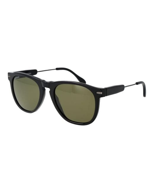 Serengeti Green Black Plastic Sunglasses for men