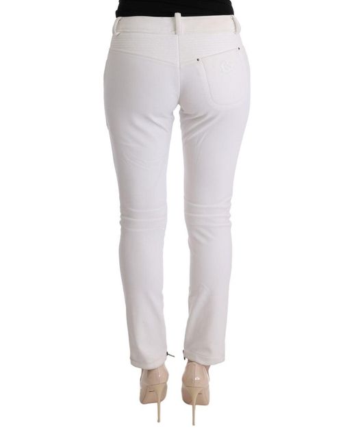 Ermanno Scervino White Trousers Sig30310 Cotton
