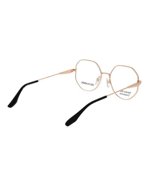 Trussardi Metallic Black Stainless Steel Glasses (frames)