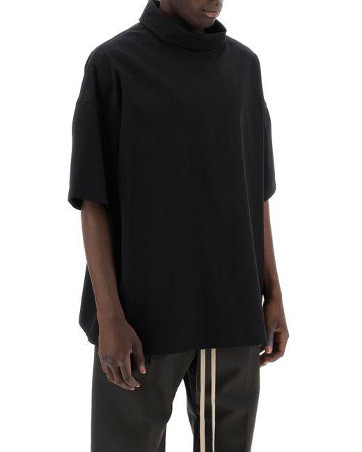 Fear Of God Black High-necked Oxford Top With Long for men