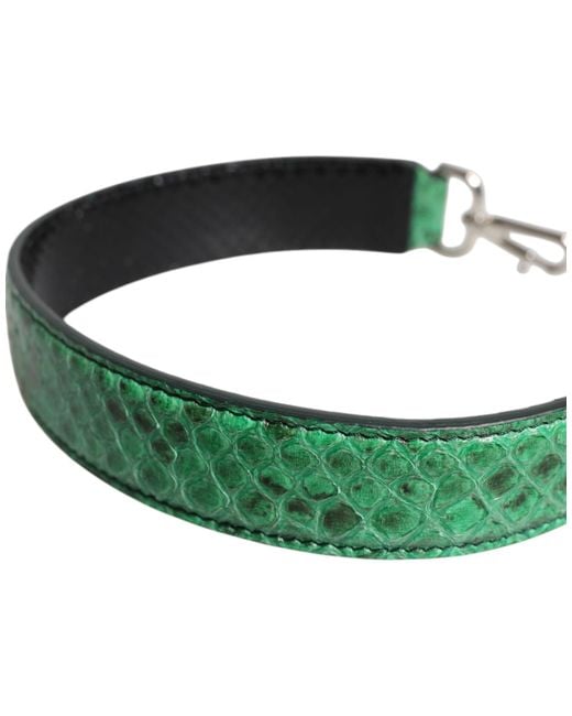 Dolce & Gabbana Green Exotic Leather Bag Shoulder Strap