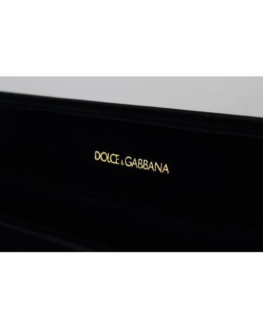 Dolce & Gabbana Black Elegant Velvet Jewelry Storage Box