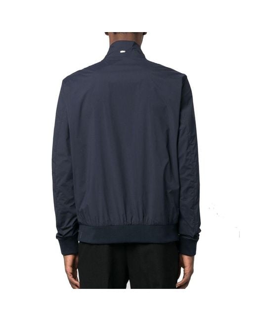 Herno Blue Polyester Bomber for men