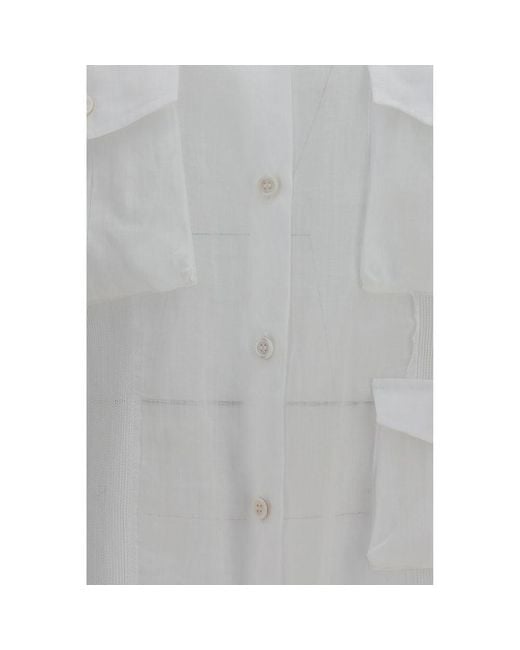 Ermanno Scervino Gray Ramie Shirt