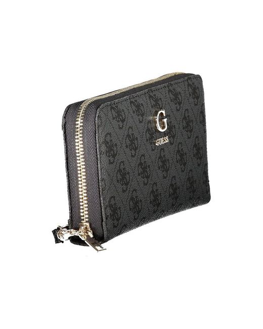 Guess Gray Black Polyurethane S Wallet