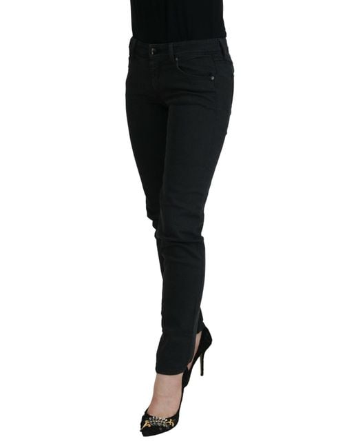Ermanno Scervino Black Chic Low Waist Skinny Jeans