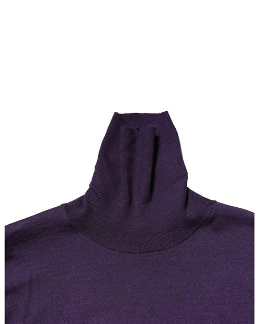 Dolce & Gabbana Blue Cashmere Turtleneck Pullover Sweater for men