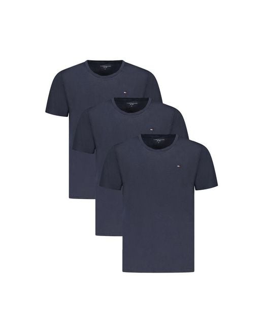 Tommy Hilfiger Blue 3 Pack Lounge Essentials T-shirt for men