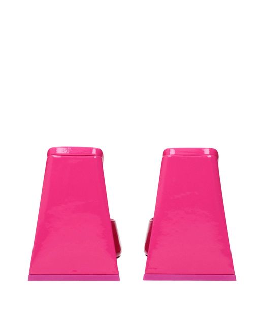 The Attico Pink Leather Sandal