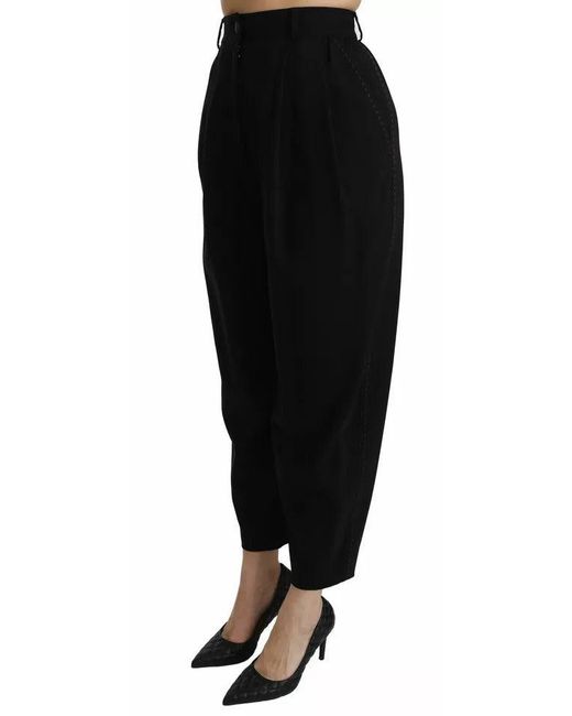 Dolce & Gabbana Black Cropped Trousers