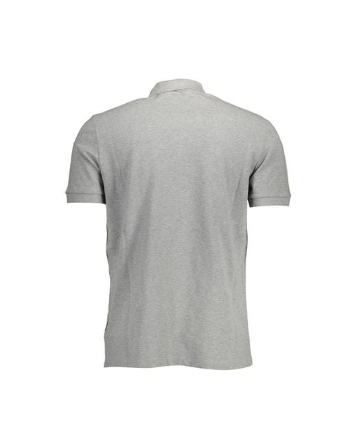 Napapijri Gray Cotton Polo Shirt for men