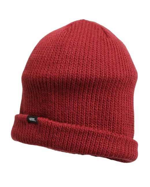 Vans Red Bordeaux Wool Knitted Winter Beanie Capello Hat