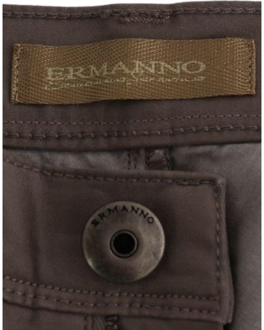 Ermanno Scervino Gray Chic Taupe Skinny Jeans For Elevated Style