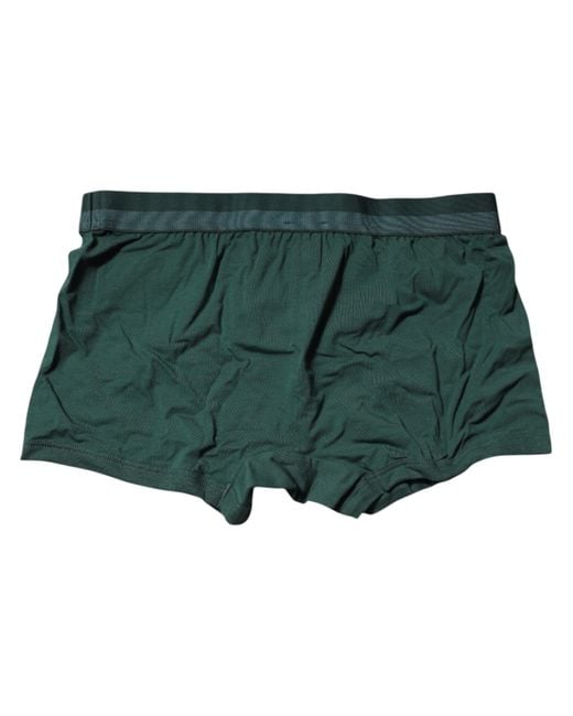 Dolce & Gabbana Green Cotton Regular Men Boxer Brief Underwear for men