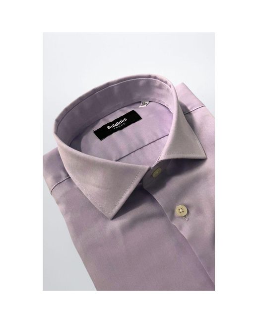 Baldinini Purple Cotton Men Shirt for men