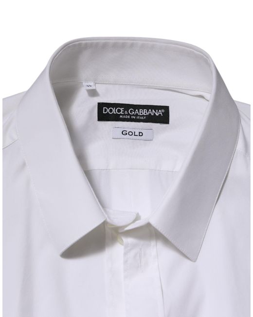 Dolce & Gabbana Purple Cotton Long Sleeves Formal Shirt Nylon Elastane for men