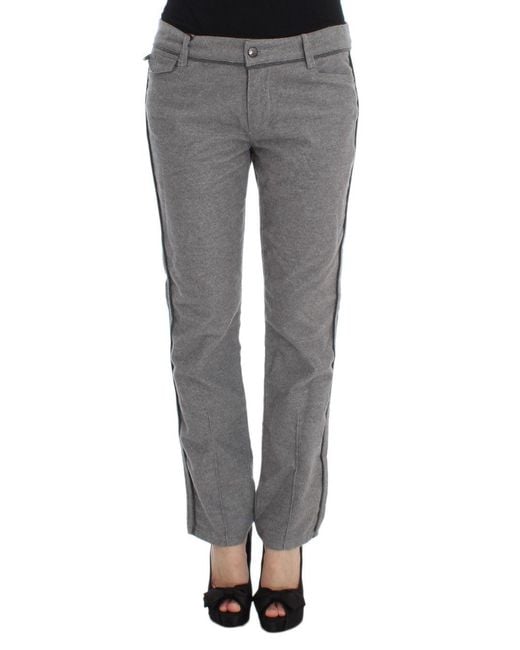 Ermanno Scervino Gray Chic Casual Cotton Pants