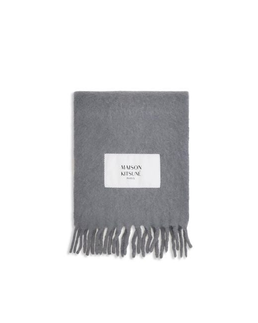 Maison Kitsuné Gray Alpaca Vicugna Pacos Scarf
