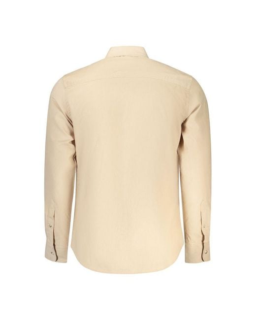 North Sails Natural Beige Cotton Men Shirt for men
