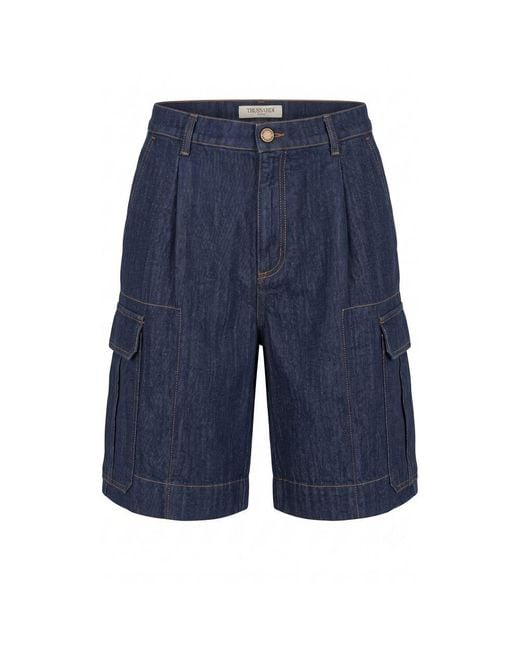 Trussardi Blue Cotton Blend Men's Short for men