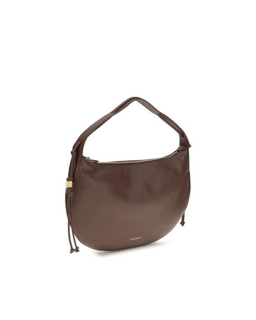 Coccinelle Brown Calf Leather Bos Taurus Shoulder Bag