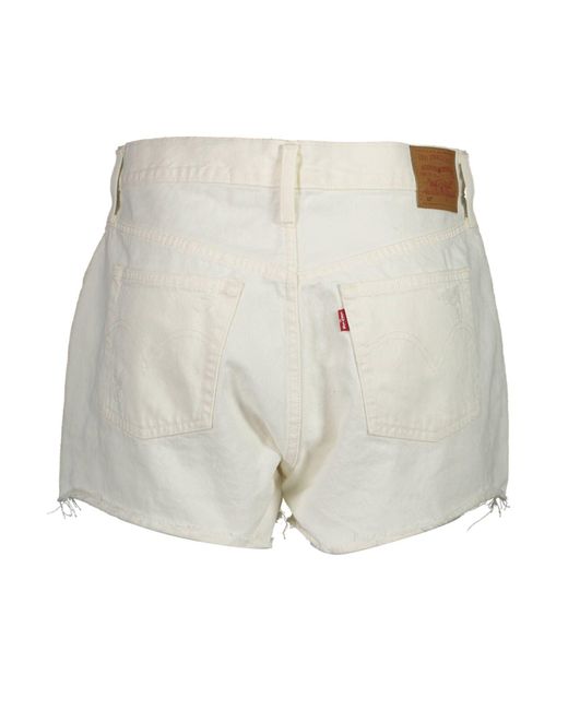 Levi's White Chic Denim Shorts With Classic Appeal
